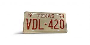 1974 TEXAS LICENSE PLATE VDL 420