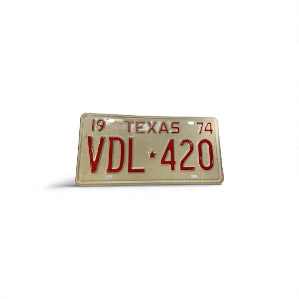 1974 TEXAS LICENSE PLATE VDL 420
