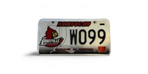 2012 KENTUCKY LICENSE PLATE UNIVERSITY OF LOUISVILLE CARDINALS WO 99