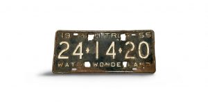 1955 MICHIGAN TRUCK LICENSE PLATE 24 14 20 420