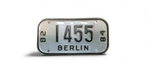 1982 1984 WISCONSIN BERLIN BICYCLE BIKE LICENSE PLATE 1455