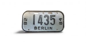 1982 1984 WISCONSIN BERLIN BICYCLE BIKE LICENSE PLATE 1435