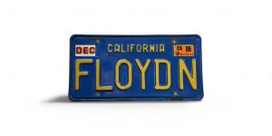 1986 CALIFORNIA VANITY LICENSE PLATE FLOYD N