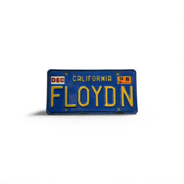 1986 CALIFORNIA VANITY LICENSE PLATE FLOYD N