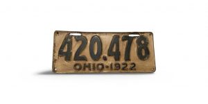 1922 OHIO LICENSE PLATE 420 478