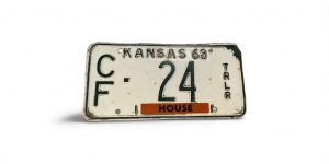 1963 KANSAS 24 LICENSE PLATE LOW NUMBER 2-DIGIT