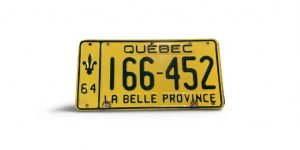 1964 QUEBEC LA BELLE PROVINCE 166 452 LICENSE PLATE