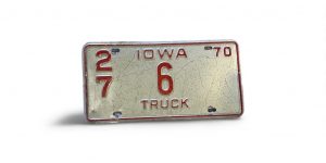 1970 IOWA LICENSE PLATE LOW NUMBER 6 TRUCK