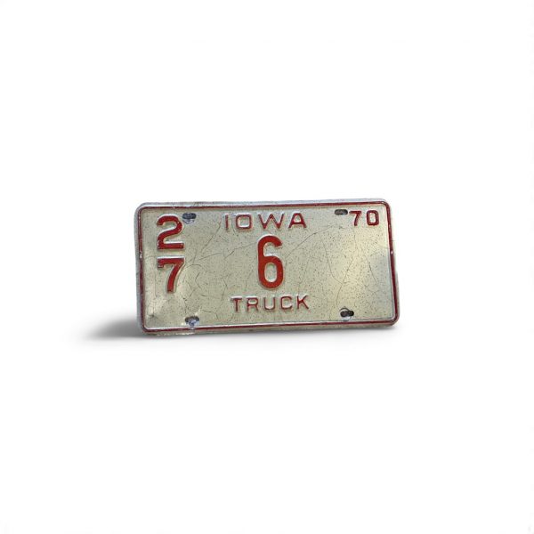 1970 IOWA LICENSE PLATE LOW NUMBER 6 TRUCK