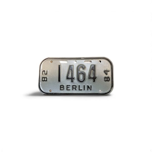 1982 1984 WISCONSIN BERLIN BICYCLE BIKE LICENSE PLATE 1464