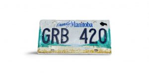 MANITOBA LICENSE PLATE GRB 420