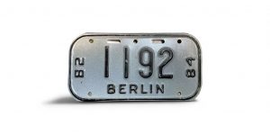 1982 1984 WISCONSIN BERLIN BICYCLE BIKE LICENSE PLATE 1192