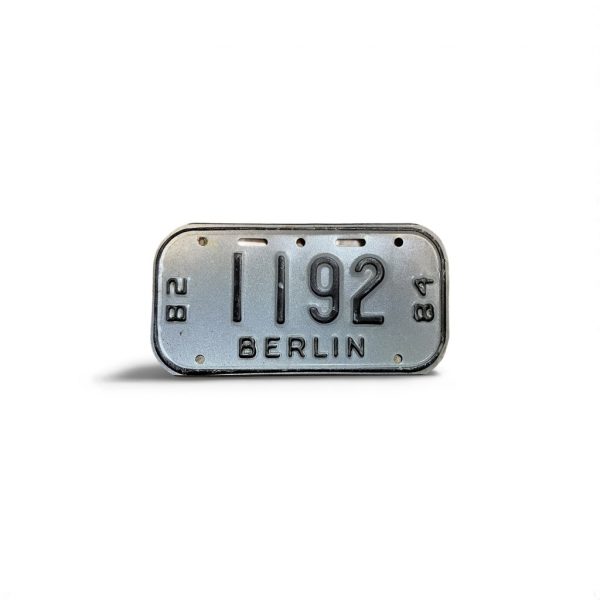 1982 1984 WISCONSIN BERLIN BICYCLE BIKE LICENSE PLATE 1192