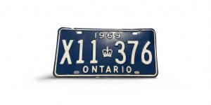 1969 ONTARIO LICENSE PLATE X11 376