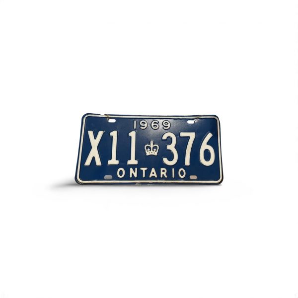 1969 ONTARIO LICENSE PLATE X11 376