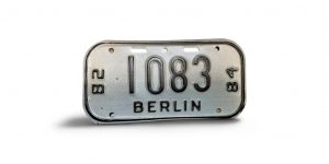 1982 1984 WISCONSIN BERLIN BICYCLE BIKE LICENSE PLATE 1083