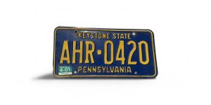 2001 PENNSYLVANIA LICENSE PLATE AHR 0 420