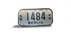 1982 1984 WISCONSIN BERLIN BICYCLE BIKE LICENSE PLATE 1484