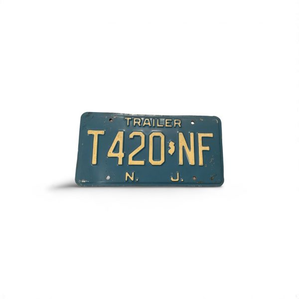 NEW JERSEY LICENSE PLATE T 420 NF TRAILER