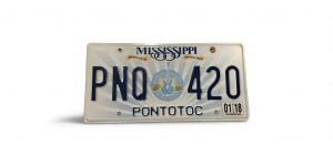 2018 MISSISSIPPI LICENSE PLATE PNQ 420