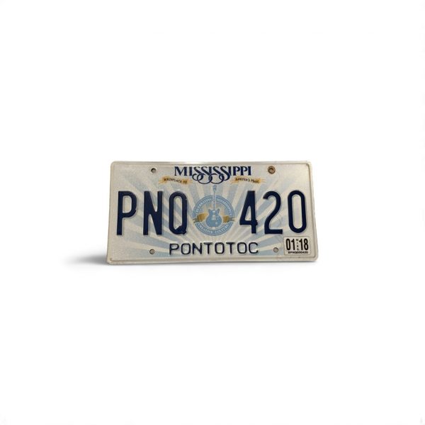 2018 MISSISSIPPI LICENSE PLATE PNQ 420