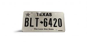 TEXAS FLAT LICENSE PLATE BLT 6 420