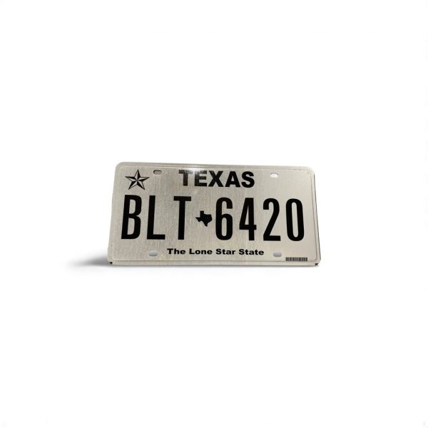 TEXAS FLAT LICENSE PLATE BLT 6 420