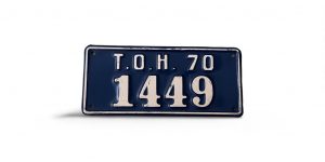 1970 TOH 1449 LICENSE PLATE