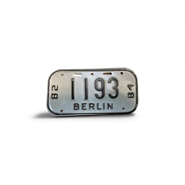 1982 1984 WISCONSIN BERLIN BICYCLE BIKE LICENSE PLATE 1193