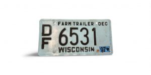 1997 WISCONSIN LICENSE PLATE FARM TRAILER 6531