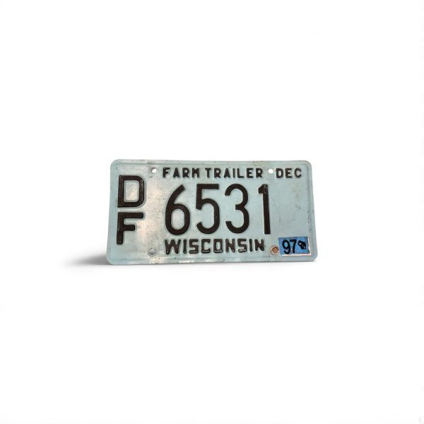 1997 WISCONSIN LICENSE PLATE FARM TRAILER 6531