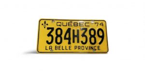 1974 QUEBEC LA BELLE PROVINCE 384 389 LICENSE PLATE