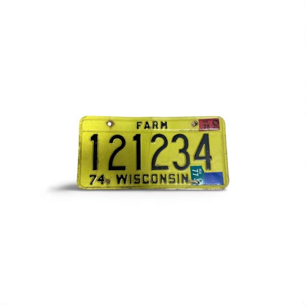 1982 WISCONSIN TRUCK LICENSE PLATE 121234