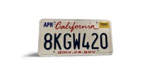 2020 CALIFORNIA LICENSE PLATE 8KGW 420