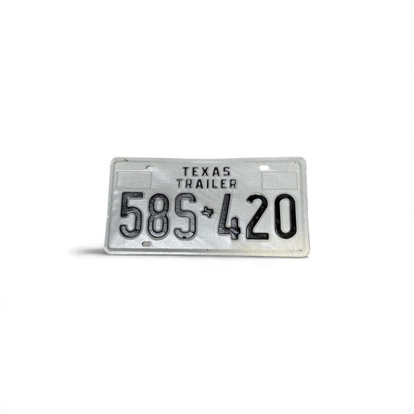 TEXAS TRAILER LICENSE PLATE 58S 420