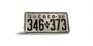 1958 QUEBEC 346 373 LICENSE PLATE