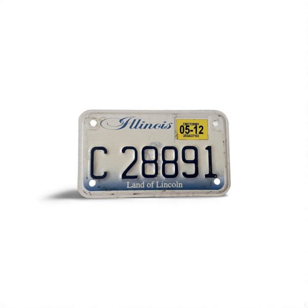 2012 ILLINOIS MOTORCYCLE LICENSE PLATE C 28891