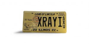 2022 ILLINOIS LICENSE PLATE VANITY XRAY I MID AMERICA PLATE ASSOCIATION