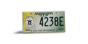 MISSISSIPPI LICENSE PLATE POLICE LAW ENFORCEMENT POLICE 4238E