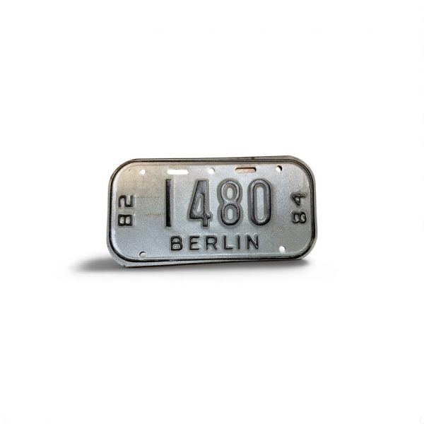1982 1984 WISCONSIN BERLIN BICYCLE BIKE LICENSE PLATE 1480