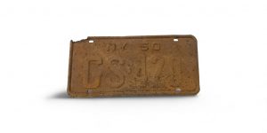 1950 NEW YORK THE EMPIRE STATE LICENSE PLATE GS 420 SEE UPPER LEFT CORNER