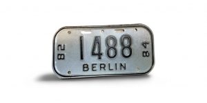 1982 1984 WISCONSIN BERLIN BICYCLE BIKE LICENSE PLATE 1488