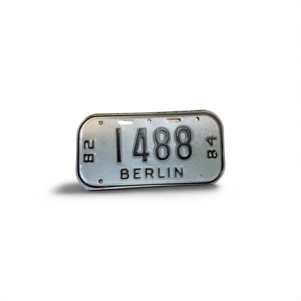 1982 1984 WISCONSIN BERLIN BICYCLE BIKE LICENSE PLATE 1488