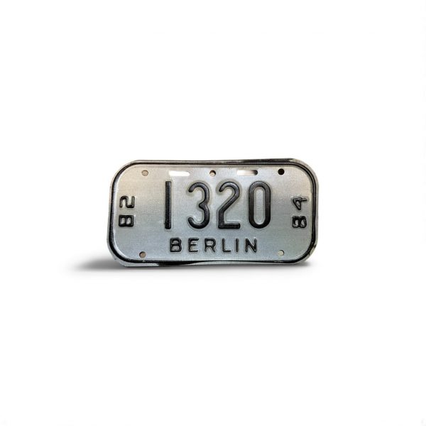 1982 1984 WISCONSIN BERLIN BICYCLE BIKE LICENSE PLATE 1320
