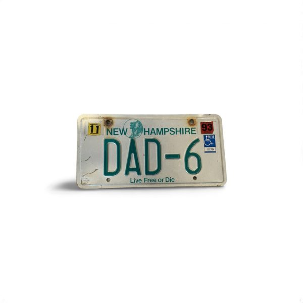 NEW HAMPSHIRE LICENSE PLATE DAD 6 VANITY FATHER