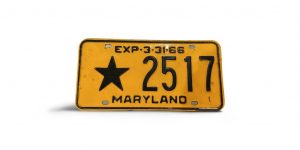 1966 MARYLAND STAR 2517 LICENSE PLATE