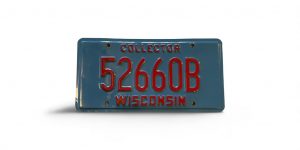 WISCONSIN LICENSE PLATE COLLECTOR? BLUE 52660 B