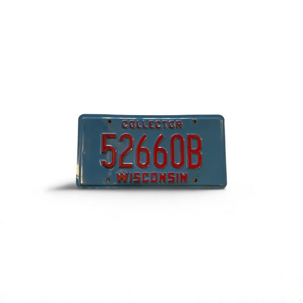 WISCONSIN LICENSE PLATE COLLECTOR? BLUE 52660 B