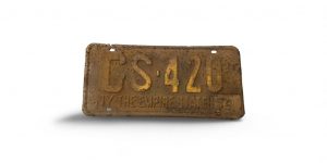 1954 NEW YORK THE EMPIRE STATE LICENSE PLATE GS 420