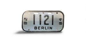 1982 1984 WISCONSIN BERLIN BICYCLE BIKE LICENSE PLATE 1121